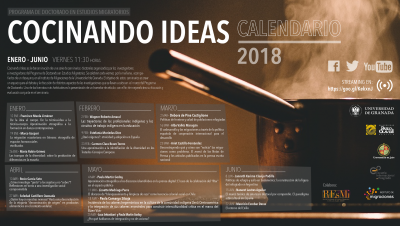 Cartel "Cocinando Ideas. Calendario Enero - Junio 2018
