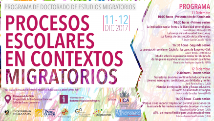 Cartel "Procesos Escolares en Contextos Migratorios"