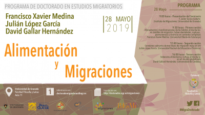 Cartel "Alimentación y migraciones"