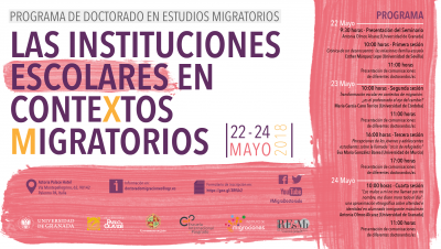 Cartel "Las instituciones escolares en contextos migratorios"