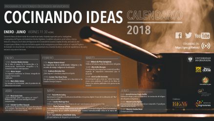 Cartel "Cocinando Ideas. Calendario Enero - Junio 2018