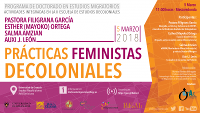 Cartel "Prácticas Feministas Decoloniales"