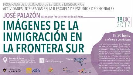 Cartel Imágenes de la inmigración en la Frontera Sur"