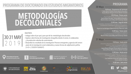 Cartel "Metodologías Decoloniales en la Investigación"