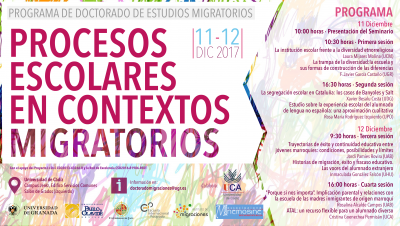 Cartel "Procesos Escolares en Contextos Migratorios"