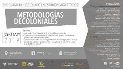 Cartel "Metodologías Decoloniales"